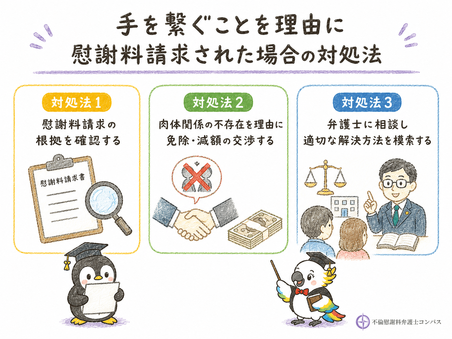 ８章　手を繋ぐことを理由に慰謝料請求された場合の対処法３つ